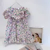 Gooporson Sommer Kinder Kleider für Mädchen Mode Koreanische Blume Kurzarm Prinzessin Kleid Nette Rüschen Kinder Kostüm Outfits Q0716