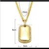 Necklaces & Pendants Drop Delivery 2021 Men Women Stainless Steel Dog Tag Army Military Card Masonic Pendant Fashion Punk Jewelry Gold Hip Ho