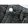 Calças de brim magro preto cinza calças de cintura alta calças mulheres calças streetwear feminino denim 210421