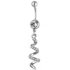 YYJFF D0013-2 (2 färger) Piercing Body Jewelry New Style Navel Belly Ring Clear Pink Colors Stone Drop Shipping