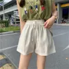 Kvinnors Wide-Ben Shorts Sommar Casual Loose High Waist Wild Plus Storlek Mode Kvinna Streetwear Kort Byxor Studenter 210421