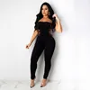 Спортивные узкие комбинации TRAF Romoppers Womens Jumpsuit Летние брюки Клубные наряды Тела Одежда Dungarees Streetwear M20784J 210712