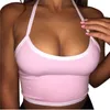 2020 Tops sexy per colture per donne Halter Fitntight T-shirt Strappy Skinny Girl Dance Topscrop Skancpped X0507