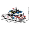 MOC 1126PCS High-Tech Ghostbusters Ecto-1 2 Детские игрушки Создатели автомобили кирпичи кирпича фильма пленка Beather E Goney Blocks для детей X0503