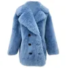 Manteau de cisaillement en fausse fourrure pour femme, veste chaude, tenue de rue, automne-hiver 2022