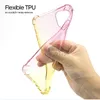 Gradient Färg Transparent Telefon Väska till iPhone 12 11 Pro Max 7 8 Plus X Samsung S20 Not 20 Soft TPU ShockoProof Case