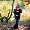 Cotton Off Shoulder Maternity Photography Props Gown Dress Sexy Women Party Dress Pregnancy Photo Shooting Maxi Dresses 2019 New Q0713