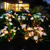 Lawn Lamps 2st Led Artificial Fake Simulation Flowar Solar Light Stake Lamp Garden Backyard Dekorativ