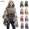 Casaco com capuz Padrão xadrez Wraps Mulher xales de malha Pashmina Home Cape Mantle Manto 2021 Primavera e Outono Estilo de Inverno WMQ1310