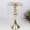Imuwen Exquisite Flower Vase Twist Shape Stand Golden / Silver Wedding / Bord Centerpiece 52 cm Tall Road Lead Heminredning 210409
