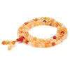 Collier en agate de jade de couleur naturelle pour femmes, 6-8mm, 108 perles, pendentif en perles de Yoga, pierres précieuses, cadeau pour bijoux, vente en gros