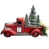 Décorations de Noël Année En Métal Rouge Camion Vintage Camion Cadeau Hand Tree Arbre Ornements Accueil Décoration Navidad