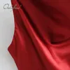 Sommer Frauen Satin Slip Spaghetti Strap Vintage Sexy Seide Lange Party Kleid 210415