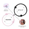 2pcs / Set Aimant Attire Couple Bracelet Bijoux Réglable Élastique Corde Bracelets Amant Cadeau pour Femmes Hommes