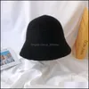 Berretti a sfera Cappelli Cappelli, sciarpe Guanti Moda Aessories Coreano Autunno e inverno Cappello a bacinella in pura lana Ladys Casual Dome Light Fishermans Drop