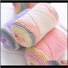 Kleding Stofkleding Drop Levering 2021 100g 19 Rainbow Segment Geverfd 5 Strand Wol DIY Handgemaakte Gebreide Baby Trui Hoed Sofa Cushio