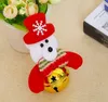 Colgante de Navidad Santa Claus Colgantes de dibujos animados Muñeco de nieve Elk Little Bear Dolls With Bell Party Hanging Ornamento decorativo