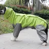 Haustier Hund Regenmantel Outdoor Wasserdichte Kleidung Mit Kapuze Overall Overalls Für Kleine Große Hunde Regen Mantel Französische Bulldogge Labrador 211106