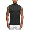 Compressie Mouwloos Shirt Fitness Tight Tank Top Heren Snel Droge Gym Kleding Bodybuilding Tanktop Muscle Singlet Workout Vest 210421