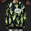 LINDSEY SEADER Pullover Pullover Gestrickte Harajuku Alien Hip Hop Streetwear Männer Strickwaren Kleidung Pullover Übergroßen Pullover