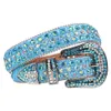 Western Cowgirl Cowboy Diamond Rhinestones Belt Luxury Strap Patted Wide Spänne Women Men Belts For Jeans5006334