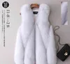 Big water drop vest fur imitation fur vest for women 211207