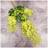 NewWisteria bröllopsinredning Konstgjorda dekorativa blommor Garlands för festligt partibröllop Hemleveranser Fler färger 110cm / 75cm EWD7627