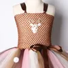 Brown Deer Tutu Dress for Girls Christmas Halloween Costume Kids Reindeer Princess Dresses Knee-length Xmas Children's Clothes 220309