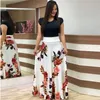 Senhoras Flores Impressão Vestido Moda Tendência Cor Combinando Curto ou Longo Manga Maxi Vestido Verão Verão Feminino Casual Vestidos Elegantes