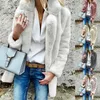 Women Winter Fluffy Coat Teddy Bear Faux Fur Jackets Tops Warm Jumper Outwear 211109