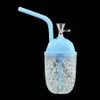 Round Plastic water pipe smoking bong pipes oil rig bongs silicone bubblers freeze cooling cup bubbler