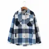 moda donna spessa giacca scozzese cappotto invernale cappotti e giacche casual fenale capispalla oversize 211014
