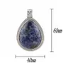 Natural Gemstone Water-drop Shape Nostalgic Style Men Women Pendant Amethyst Rose Quartz Heal Crystal Necklace Charm Fashion Reiki Stone Jewelry Wholesale