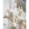아기 소녀 방 장식 3D 박제 동물 머리 코끼리 백조 머리 벽 교수형 장식 보육에 대 한 장식 어린이 침실 장식 220209