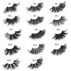 25MM Lashes 3D 100% Mink Hair False Eyelashes Dramatic Long Wispies Glitter High imitation Fluffy Eyelash Full Strips Extension Makeup tool Natural