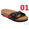2021 New Hot Uomo Donna Sandali Scarpe Pantofole Scarpe da spiaggia in pelle Summer Wide Flat Lady Slipper 34-47