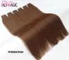 AliMagic Unsichtbares Tape-in-Haarverlängerung, Remy-Menschenhaut, Schuss, reines Naturschwarz, Braunblond, 613, 100 g, 40 Stück, 35,6–66 cm, weich, glatt, brasilianisches Indisches Haar