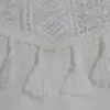 Crochet Tassel White Summer Dress Vintage Bohemian Short Casual Beach Holiday Vestidos 210427