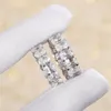 S925 Silver Punk Band Ring مع تصميم مستطيل بيضاوي Diamond for Women Wedding Jewelry Gift PS4198257W