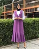 Etnische kleding Eid Mubarak 2 -delige set Vrouwen Moslimsets Abaya Dubai Turkije Abayas hijab Jurk Islam Evening Jurken Kaftan Musulman