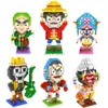 hot Lepining creators classic One-Piece D Luffy Zoro Usopp Sanji Chopper Franky Brook Figures mini Micro Diamond Block toys gift Q0723