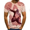 Camisetas masculinas 2022 3d Printing Sonho de manga curta Camiseta e Hip Hop Casual feminino