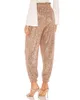 Vrouwelijke casual sequin broek vrouwen glitter trillingen ontwerp pailletten geboeid broek hoge taille shinny lange broek pantalon mujer 210415
