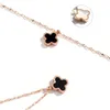 Beauul feminino estilo duplo lado 4 folhas trevo pingente colar jóias para presente feminino 9358473
