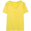 Летний урожай Футболка повседневная свободная байзическая короткая футболка с коротким рукавом свободная повседневная конфета цвет хлопка футболка женские топы 210604