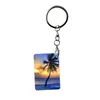 NEW7 Style Double Sided Heat Transfer Keychains Pendant Sublimation Blank Metal Keychain Luggage Decoration Key Ring DIY Gift EWA6377