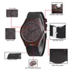 Top Gift Wood Watches Retro Men's Unique 100% Natur Trä Bambu Handgjorda Armbandsur Kläder Kläder Lovers Armbandsur Läderrem