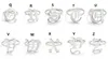 Ayarlanabilir Gümüş Altın Renk Paslanmaz Çelik Yüzükler 36 Harfler Yüzük Kadın Açılış Çift Parmak Yüzük Doğum Günü Takı Hediye