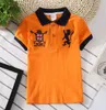 卸売！男の子夏のターンダウンカラーポーロPolos Tシャツファッションの縞模様の子供の服子供の半袖6色ティー子供綿トップス服、サイズ90-165cm