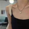 Kpop Nette Herz Anhänger Halskette für Mädchen Frauen Mode Kawaii Bär Pullover Hals Kette Ästhetischen Schmuck G1206